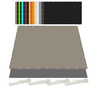 Tenda da Sole per Esterno 2 x 10 m Anti UV 98% Parasole Rete Ombreggiante Telo Ombra Lavabile con Occhielli, 185Ggsm Oxford per Giardino, Terrazzo, Bordo Piscina, Cachi