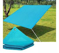 Tenda da Sole per Esterno 2x2.2m Recinzione Copertura Balconi Telo Frangivista con Fascette e funi, Occhielli per Balcone, Ringhiera, Blu