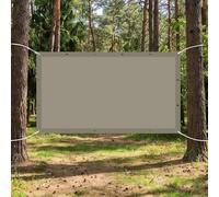 Tenda da Sole per Esterno 400 x 425 cm Protezione Raggi UV Vela Tela Ombreggiante con Occhielli e Corda per Esterno Giardino Terrazza Colore, Tortora