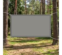 Tenda da Sole per Esterno 425 x 500 cm Protezione Raggi UV Vela Tela Ombreggiante con Occhielli e Corda per Esterno Giardino Terrazza Colore, Grigio Chiaro