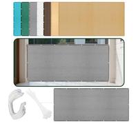 Tenda da Sole per Esterno 441 x 466 cm Protezione Raggi UV Traspirante Telo Telone con Fune Tenda a Vela per Balcone, Esterno, Giardino, Terrazza, Sabbia, Grigio Chiaro