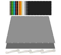 Tenda da Sole per Esterno 5.5 x 9 m Anti UV 98% Parasole Rete Ombreggiante Telo Ombra Lavabile con Occhielli, 185Ggsm Oxford per Giardino, Terrazzo, Bordo Piscina, Grigio Chiaro