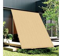 Tenda da Sole per Esterno 7 x 7 m Resistente alle Intemperie Parasole Esterno Traspirante con Fascette e funi per Balcone Giardino terrazza, Giallo sabbia
