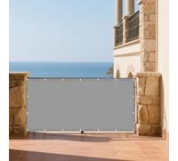 Tenda da Sole per Esterno 80 x 130 cm Anti UV Corde di Supporto Impermeabile Telo Telone Antivento con Fune e Occhiellato Ideali per Cortile Patio e Campeggio, Grigio Chiaro