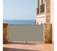 Tenda da Sole per Esterno 80 x 130 cm Anti UV Corde di Supporto Impermeabile Telo Telone Antivento con Fune e Occhiellato Ideali per Cortile Patio e Campeggio, Cachi
