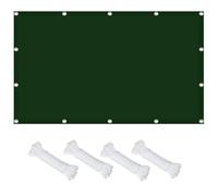 Tenda da Sole per Esterno 800 x 800 cm Impermeabile Protezione Solare Vela Ombreggiante Antivento Rete Parasole con Kit di Fissaggio per La Festa in Giardino All'Aperto, Verde Scuro