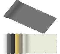 Tenda da Sole per Esterno 95 x 410 cm Tessuto Ombreggiante Protezione Solare Anti UV Antipolvere Antipioggia Riduce Le Radiazioni per Giardino e Campeggio, Grigio Chiaro