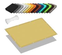Tenda da Sole per Esterno a Caduta 0.7 x 3.2 m Protezione UV 98% Impermeabile Vele Parasole Vela Ombreggiante Protezione Raggi UV per Giardino Terrazzo e Campeggio, Color Crema