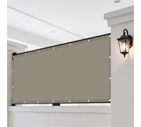 Tenda da Sole per Esterno a Caduta 0.8 x 3.4 m Anti UV Corde di Supporto Copertura Antipolvere Antivento con Fune e Occhiellato per Esterno, Giardino e Terrazza, Grigio Scuro