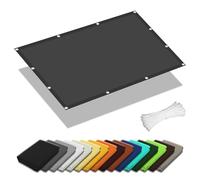 Tenda da Sole per Esterno a Caduta 1.2 x 3 m Rettangolare 98% Anti-Uv Telo Ombreggiante Occhiellato con Fune Tenda a Vela per Esterno per Giardino, Balcone, Grigio Scuro