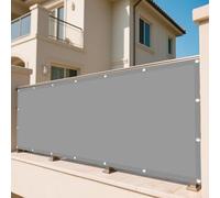 Tenda da Sole per Esterno a Caduta 120 x 300 cm UV 98% Parasole Giardino Esterni Protezione Rete Parasole Protezione Uv, Tessuto 185 G/M² per Giardino, Terrazza e Balcone, Grigio Chiaro