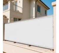 Tenda da Sole per Esterno a Caduta 120 x 480 cm UV 98% Parasole Giardino Esterni Protezione Rete Parasole Protezione Uv, Tessuto 185 G/M² per Giardino, Terrazza e Balcone, Bianco