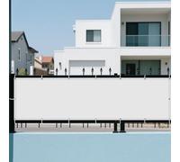 Tenda da Sole per Esterno a Caduta 130 x 285 cm Protezione UV 98% Impermeabile Rete Termica Protezione Solare e Uv, Antistrappo per Terrazza Giardino Balcone Campeggio, Bianco