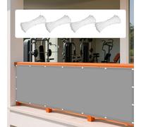Tenda da Sole per Esterno a Caduta 136 x 140 cm Rettangolare 98% Anti-Uv Rete Parasole Protezione Rettangolare Parasole Anti UV per Patio, Pergola, Cortile, Balcone, Grigio Chiaro