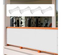Tenda da Sole per Esterno a Caduta 152 x 204 cm Rettangolare 98% Anti-Uv Rete Parasole Protezione Rettangolare Parasole Anti UV per Patio, Pergola, Cortile, Balcone, Bianco