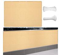 Tenda da Sole per Esterno a Caduta 155 x 300 cm Protezione Raggi UV e Traspirante Tende per Pergolato con Fune Occhiellato Protezione UV per Esterno per Giardino, Balcone, Color Crema