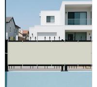 Tenda da Sole per Esterno a Caduta 190 x 295 cm Protezione UV 98% Impermeabile Rete Termica Protezione Solare e Uv, Antistrappo per Terrazza Giardino Balcone Campeggio, bianco