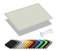 Tenda da Sole per Esterno a Caduta 2 x 3.8 m Rettangolare 98% Anti-Uv Telo Ombreggiante Occhiellato con Fune Tenda a Vela per Esterno per Giardino, Balcone, Beige
