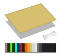 Tenda da Sole per Esterno a Caduta 2 x 6.5 m Protezione Solare Raggi UV Copertura Antipolvere con Fune Occhiellato Protezione UV per Esterno per Giardino, Balcone, Color Crema