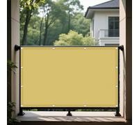 Tenda da Sole per Esterno a Caduta 212 x 222 cm Protezione Solare Raggi UV Tenda Parasole Esterno con Fune Occhiellato Protezione UV per Giardino, Terrazzo, Bordo Piscina, Color Crema