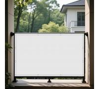 Tenda da Sole per Esterno a Caduta 222 x 282 cm Protezione Solare Raggi UV Tenda Parasole Esterno con Fune Occhiellato Protezione UV per Giardino, Terrazzo, Bordo Piscina, Bianco