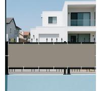 Tenda da Sole per Esterno a Caduta 250 x 320 cm Protezione UV 98% Impermeabile Rete Termica Protezione Solare e Uv, Antistrappo per Terrazza Giardino Balcone Campeggio, Tortora
