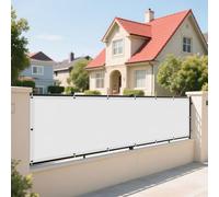 Tenda da Sole per Esterno a Caduta 255 x 405 cm Protezione UV 98% Tende per Pergolato con Corde e Occhiello per Giardino Balcone Terrazza Campeggio, Bianco