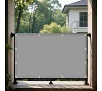 Tenda da Sole per Esterno a Caduta 72 x 182 cm Protezione Solare Raggi UV Tenda Parasole Esterno con Fune Occhiellato Protezione UV per Giardino, Terrazzo, Bordo Piscina, Grigio Chiaro