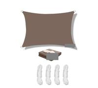 Tenda Da Sole Per Esterno Baldacchino A Vela Parasole for Patio Giardino Cortile Esterno Con Anelli A D(Coffee,300x500cm)