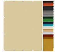 Tenda da Sole per Esterno Rettangolare 2 x 4 m 98% Anti-UV Tende Parasole Rettangolare con Kit di Fissaggio per Piscina Piante Villa Serre, Giallo sabbia