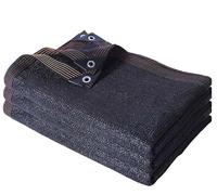 Tenda da Sole per Esterno Telo Ombreggiante con Occhielli, Tenda Vela Telo Vela Antistrappo 90% Protezione Solare Telo Ombra Occhiellato Protezione Delle Piante Fienile Canile,black-4x6m