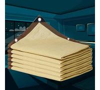 Tenda da Sole per Esterno Telo Ombreggiante con Occhielli, Tenda Vela Telo Vela Telone Ombreggiante Esterno Protezione UV 90-95% Permeabile Giardino/Domestico/Pianta/Terrazzo,beige-4x7m