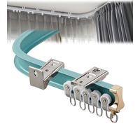 Tenda da sole per finestra curva, regolabile, 2,8 m, silenziosa, facile installazione, decorazione perfetta per la casa, colore blu, protezione dalle intemperie e blocco UV per spazi esterni