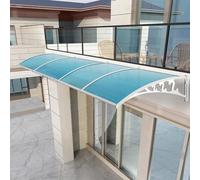Tenda da sole per finestre in PC con protezione UV per porta d'ingresso e patio, parasole esterno e riparo dalla pioggia, tettoia con staffe curve 120x80 cm/47"x32"