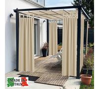 TENDA DA SOLE PER GAZEBO CON PASSANTI E BOTTONI CM.160 X 270 PANNA