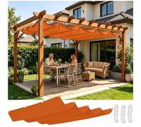 Tenda da Sole per Pergola 200x300cm Scorrevole Ondulata Impermeabile