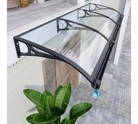 Tenda da sole per porta d'ingresso, 100 x 150 cm, in policarbonato e alluminio, protezione UV, pioggia e neve, grande sporgenza per uso esterno, copertura per veranda
