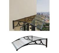 Tenda da sole per porte e finestre, protezione da sole e pioggia, in policarbonato resistente, 120 x 100 cm / 47.2x39.4in, resistente alle intemperie