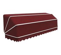 Tenda da sole pieghevole curva francese, impermeabile, manuale, per porte e finestre, tessuto telescopico in tela (rosso, 145 x 60 x 60 cm) - soluzione perfetta per l'ombra del patio