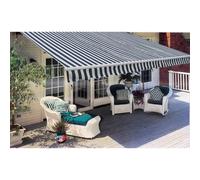 vidaXL Tenda da Sole Pieghevole Manuale 300 cm Blu/Bianca