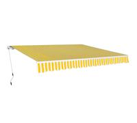 Tenda da Sole Pieghevole Manuale 400 cm Giallo/Bianco