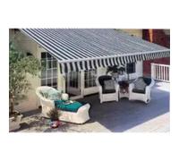 Tenda da Sole Pieghevole Motorizzata 600 cm Blu/Bianca