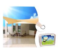 Tenda da sole quadrata 3.6m 4m 5m protezione dal vento colore crema