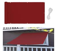 Tenda da sole quadrata di protezione dagli agenti atmosferici, 2,5 volte resistente agli strappi, con corde di tensione, per patio, giardino, campeggio, colore rosso vino