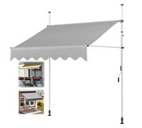 Tenda da sole regolabile 200 x 120 cm, resistente alle intemperie e ai raggi UV, per balconi e terrazze, parasole per esterni, per protezione solare e comfort