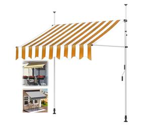 Tenda da sole regolabile Città del Capo, 200 x 120 cm, resistente ai raggi UV, resistente alle intemperie, per esterni, balcone e patio, per ombrellone, massima protezione solare