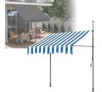 Tenda da sole regolabile per esterni, con manovella, impermeabile, resistente ai raggi UV, per balcone, giardino e patio, design versatile con morsetto per altezza e angolazione personalizzate