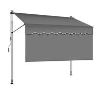 Tenda da sole regolabile per esterni, protezione UV per balcone, facile installazione, senza fori, manovella manuale con schermo per la privacy, parasole durevole per il controllo dell'altezza