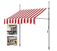 Tenda da sole regolabile resistente ai raggi UV, 200 x 120 cm, resistente alle intemperie, per balcone, patio e spazi esterni, copertura versatile per tutte le condizioni atmosferiche