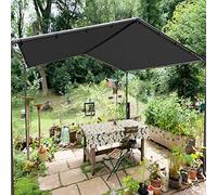 Tenda da Sole Resistente, Grigio Scuro e Impermeabile, 0,8 x 4,5 m, con Protezione UV al 98%. Ideale per Giardini, balconi e terrazze. Include Corde per Un Facile Montaggio.